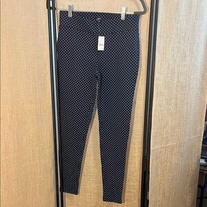 LOFT Navy Diamond Pattern Leggings